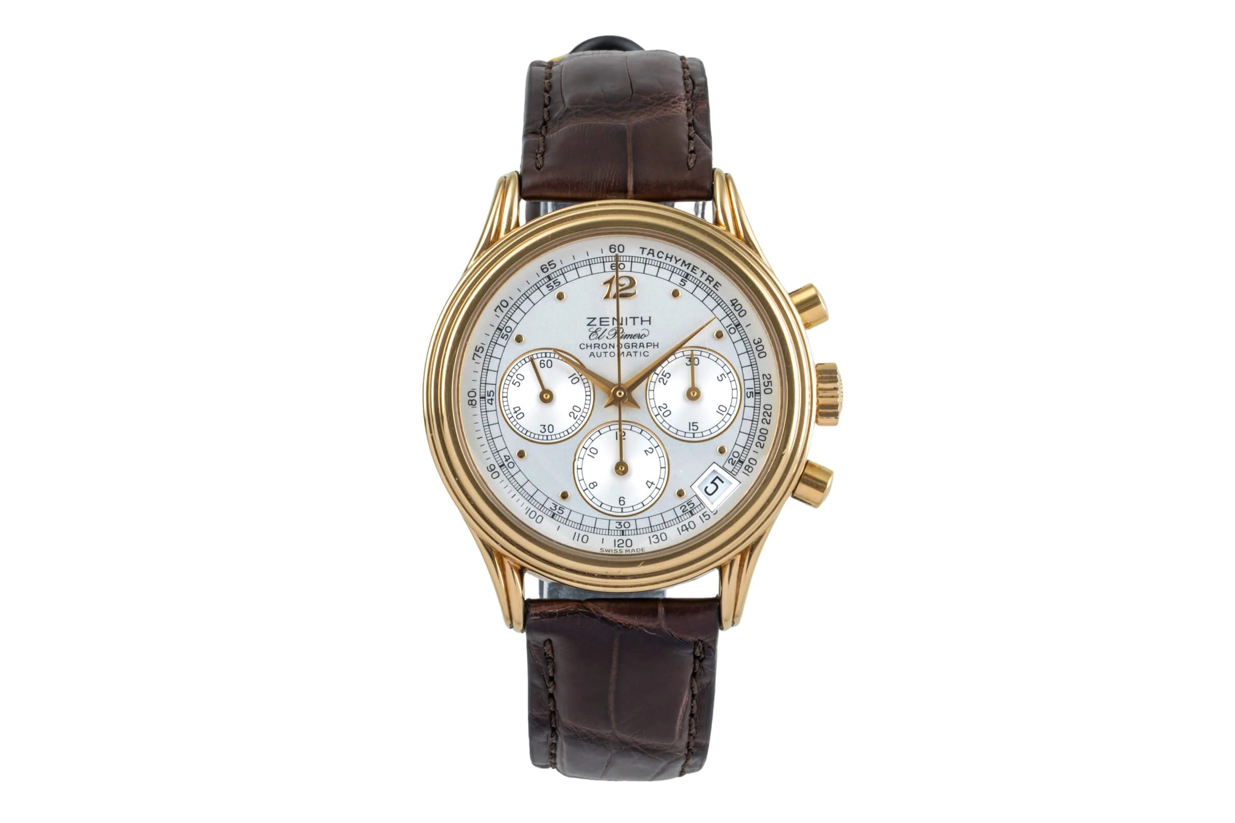 Zenith El Primero chronograph gilt-brass automatic men's watch 20.0260.400  [2502103] - Image 5