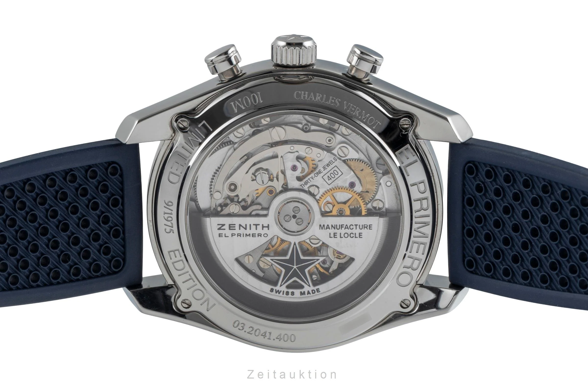Zenith El Primero chronograph steel automatic men's watch 03.2041.400/51.C496	 Limited  [2504346] - Image 12