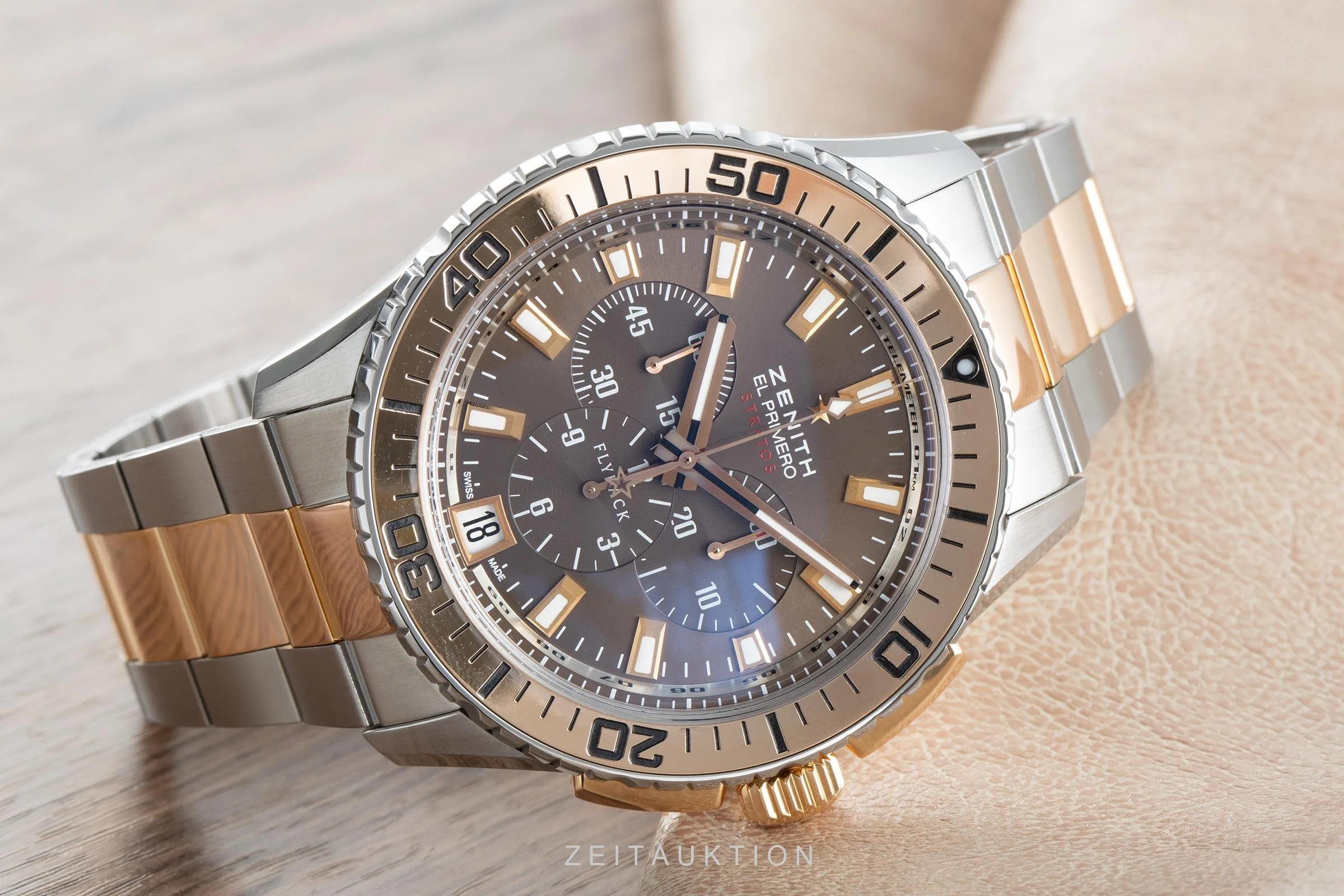 Zenith El Primero chronograph steel / gold automatic men's watch 51.2061.405/75.M2060 LP: 15300EUR  [2104834] - Image 2