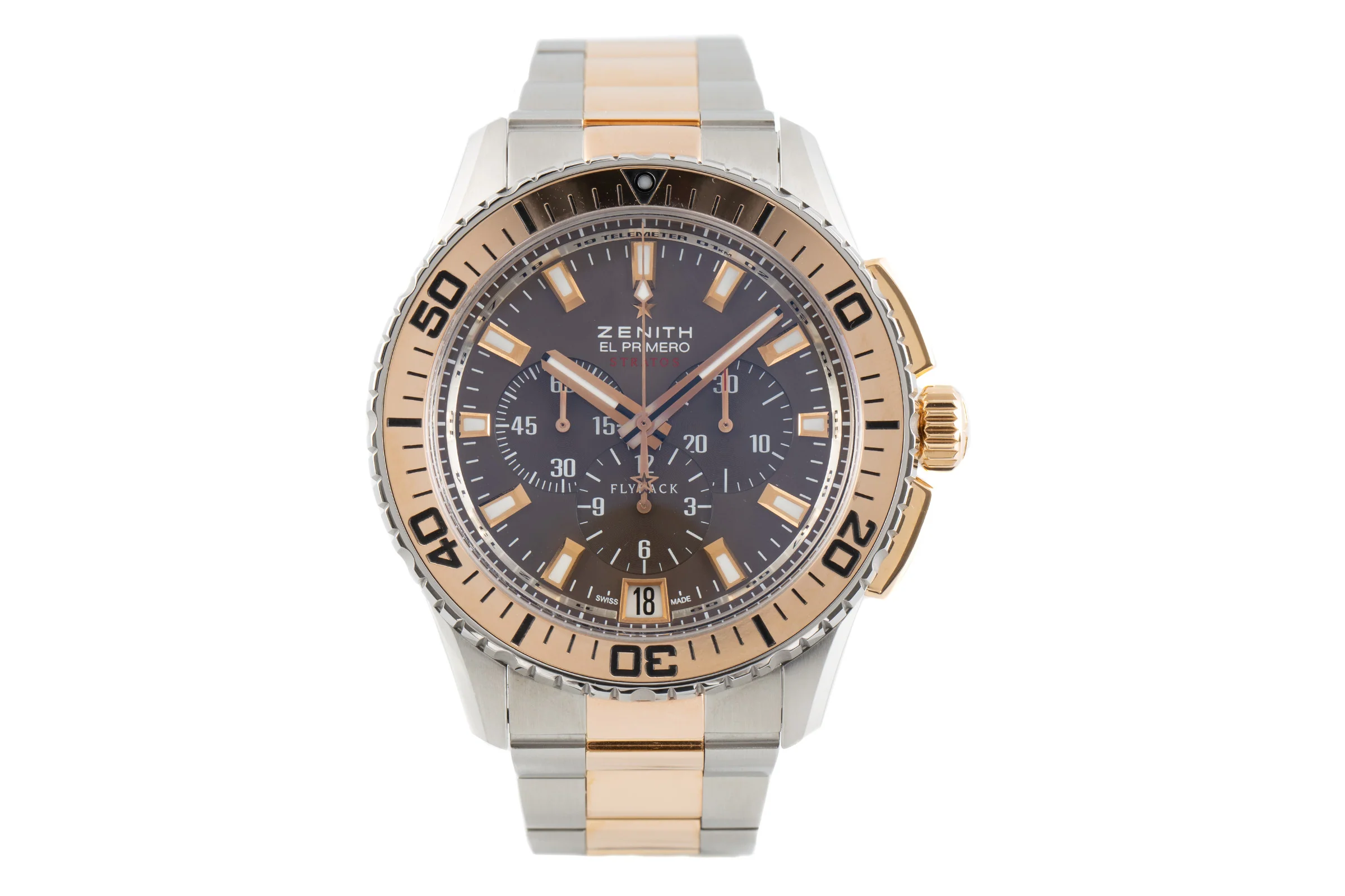 Zenith El Primero chronograph steel / gold automatic men's watch 51.2061.405/75.M2060 LP: 15300EUR  [2104834] - Image 4