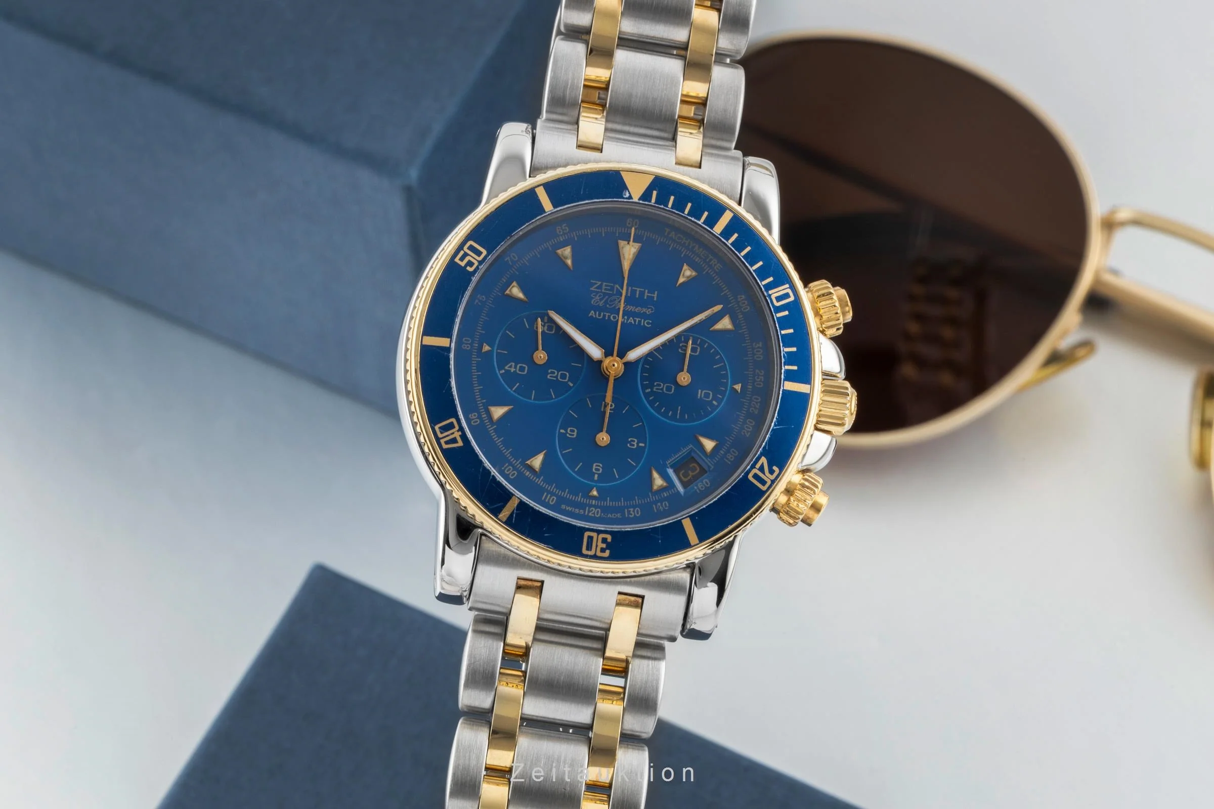 Zenith El Primero chronograph steel / gold automatic men's watch 53-0370-400  [2506369] - Image 2