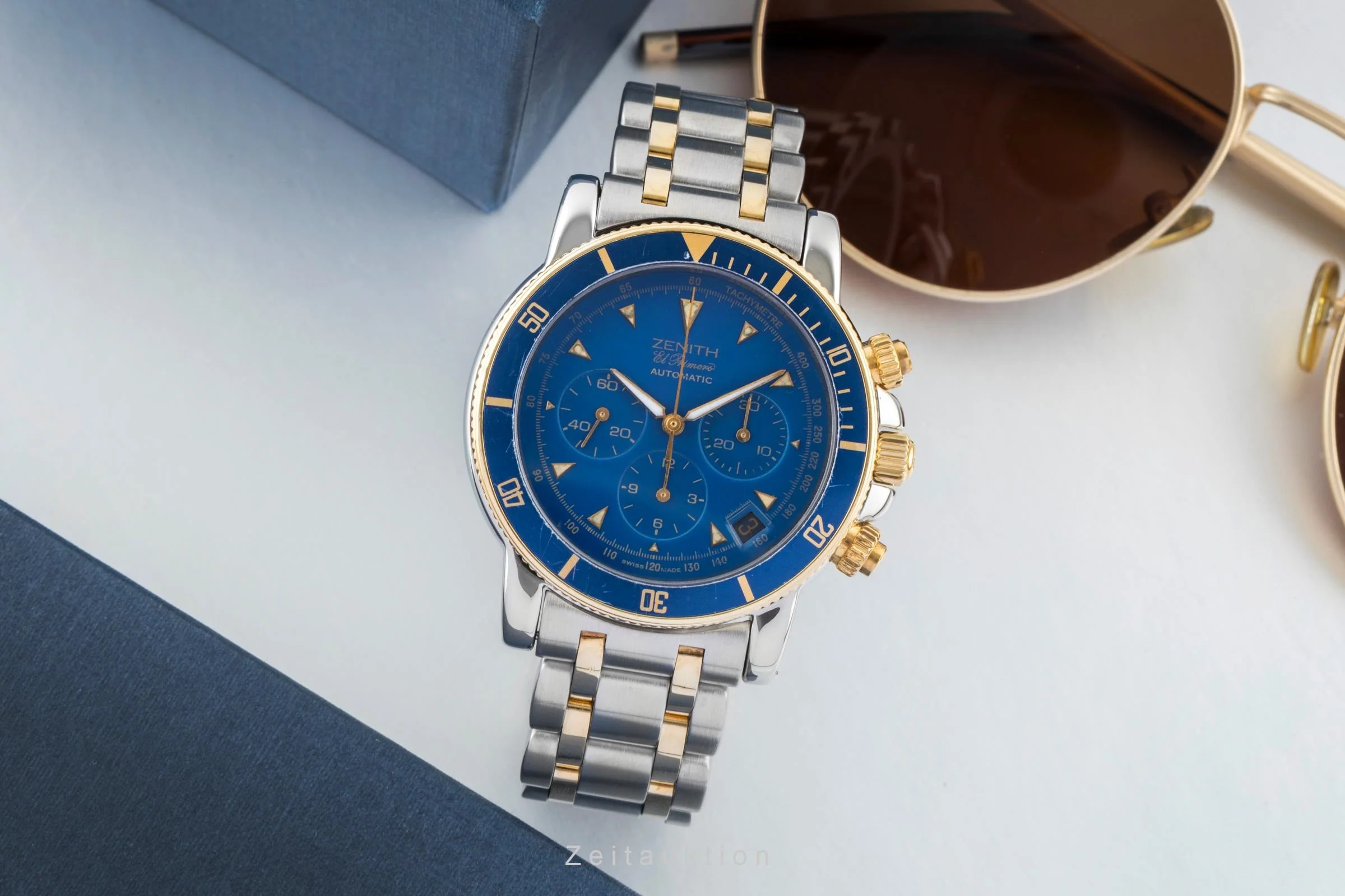 Zenith El Primero chronograph steel / gold automatic men's watch 53-0370-400  [2506369] - Image 4