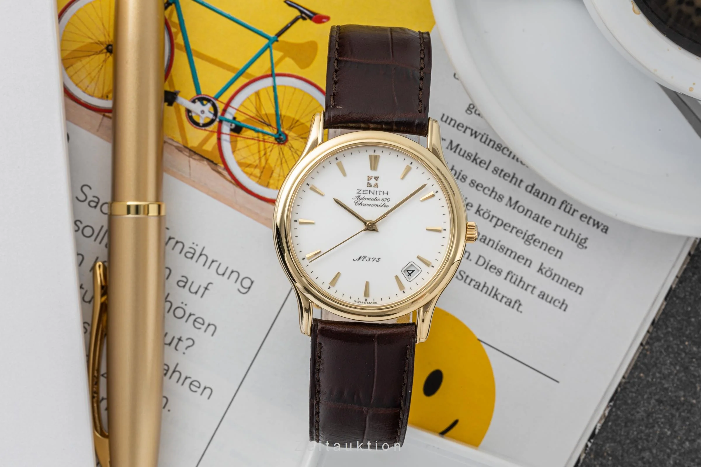 Zenith Elite 18 ct gold automatic men's watch 30.0033.670 Limited  [2305497] - Image 3