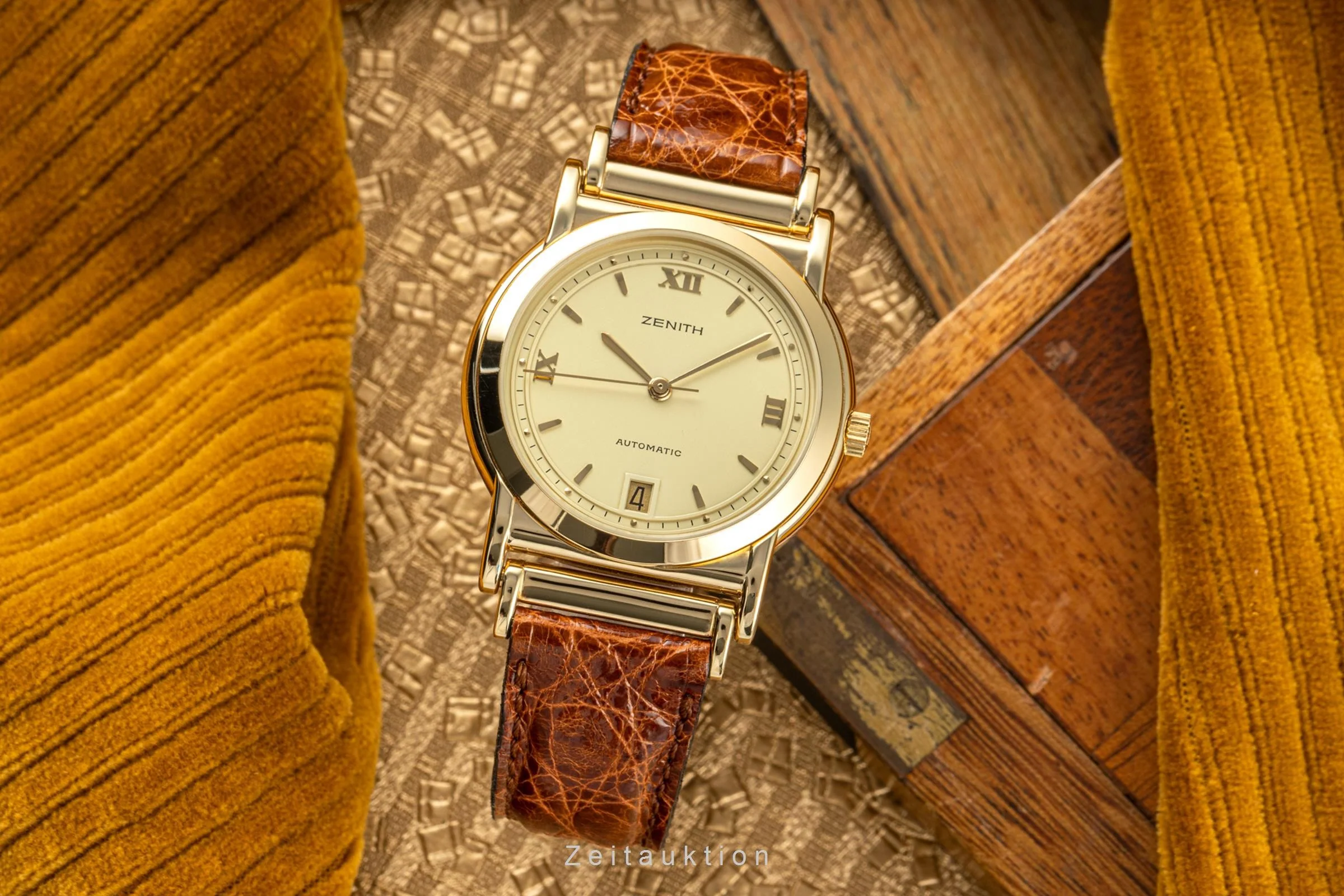 Zenith gold-plated automatic men's watch 27-0410-467  [2205416] - Image 3