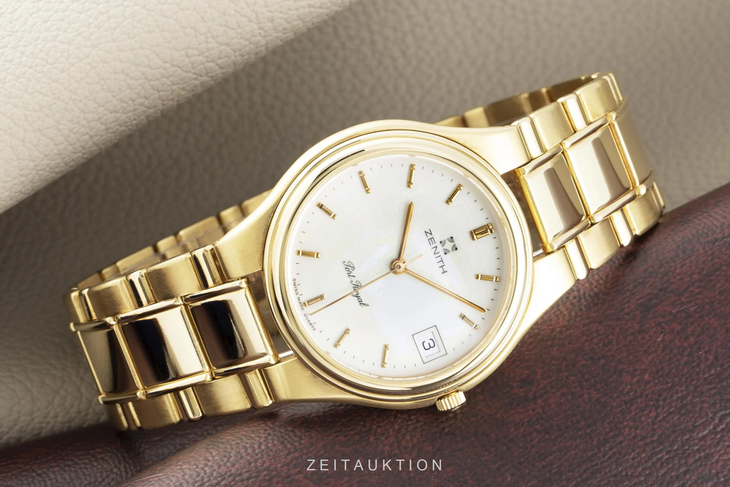 Zenith Port Royal 18 ct gold quartz men's watch 60-2510.226  [2105515] - Image 3