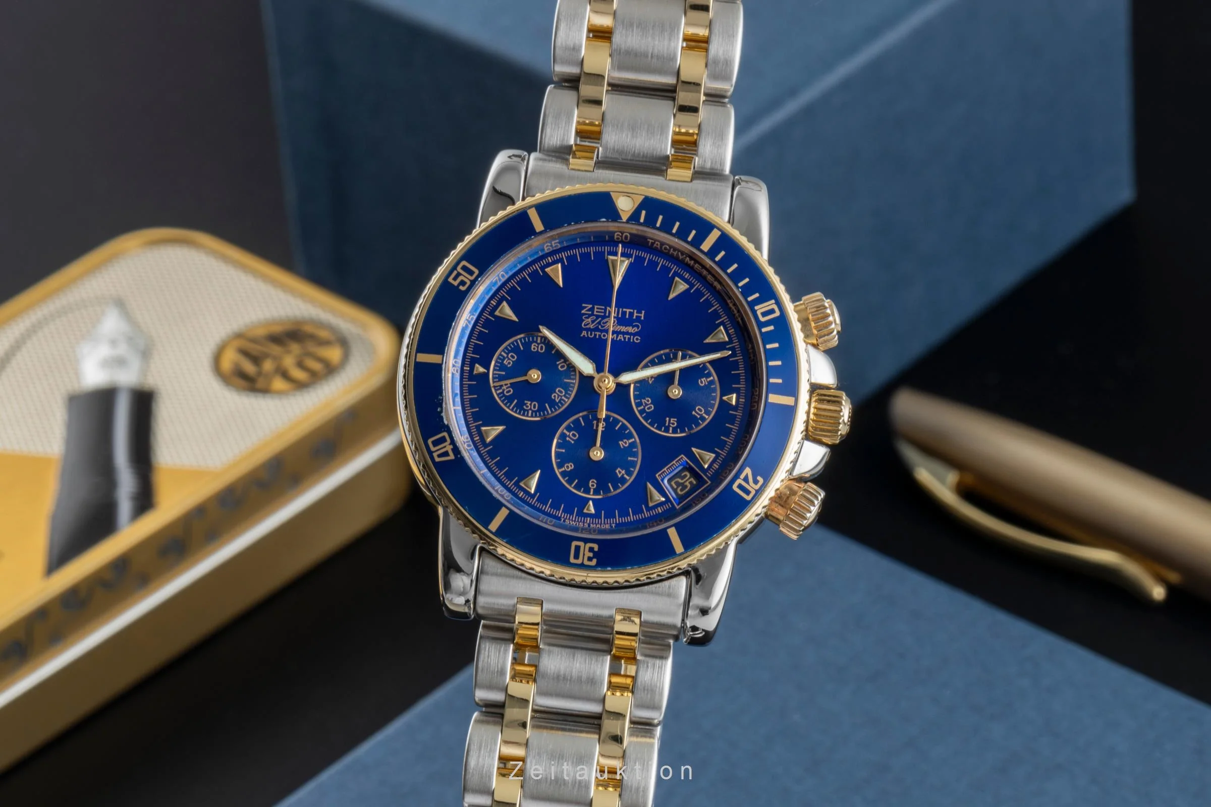 Zenith Rainbow chronograph steel / gold automatic men's watch 15/53-0470-400  [2507312] - Image 2